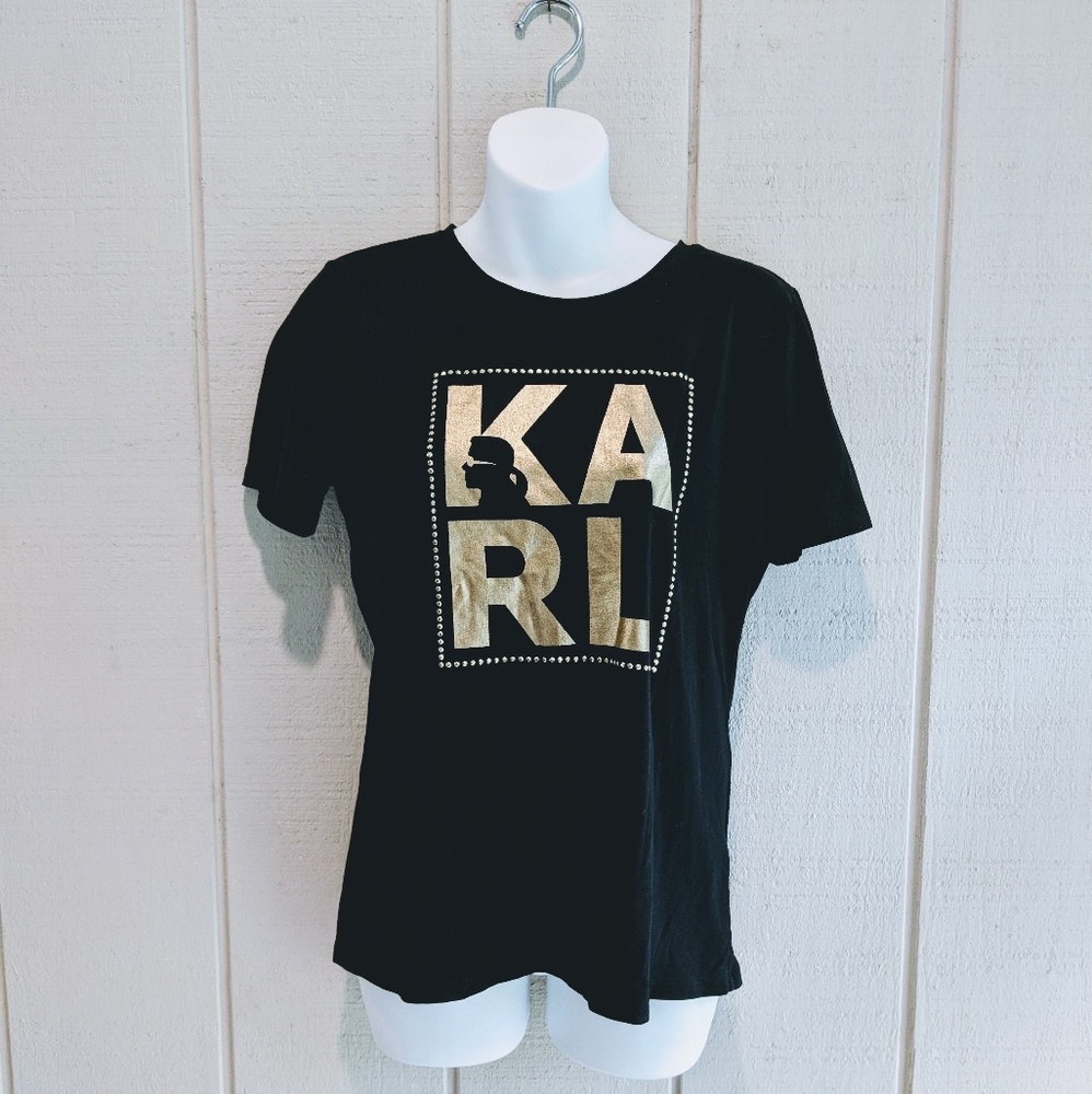 NWOT Black Karl Lagerfeld Tee
